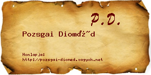 Pozsgai Dioméd névjegykártya